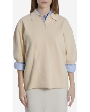 Frankie Shop Nola Knit Polo - Natural