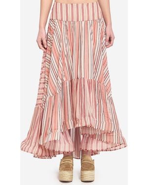 Zimmermann Bohmien Rebellion Midi Skirt - Pink