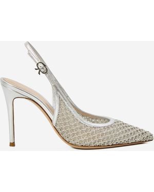 Gianvito Rossi Nikki Slingback Court Shoes - White