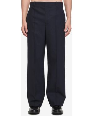 Saint Laurent Chin Wool Trousers - Black