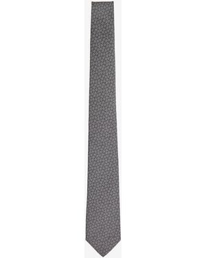Gucci Jacquard Silk Tie - White