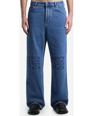 Loewe Anagram Baggy Jeans - Blue