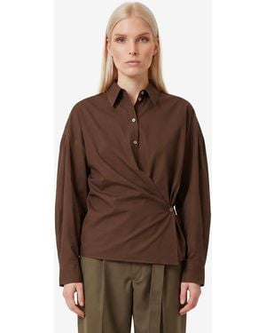 Lemaire Camicia Twisted Truffle - Marrone