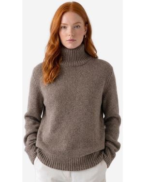 The Row Taupe Plira Sweater - Brown
