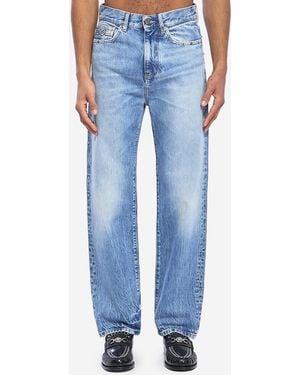 Versace Stonewash Jeans With Studs - Blue