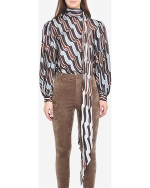 Gucci Printed Silk Twill Shirt - White