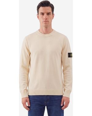 Stone Island Ivory Crewneck Jumper - Natural