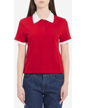 Versace Cotton Piqu Polo Shirt - Red