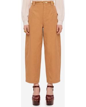 Chloé Barrelleg Pants - Natural