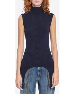 Jean Paul Gaultier Top Con Reggicalze - Blu