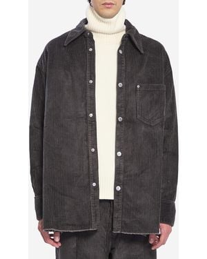 Ami Paris Corduroy Velvet Overshirt - Black