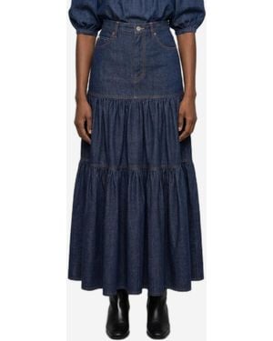 Saint Laurent Country Skirt - Blue