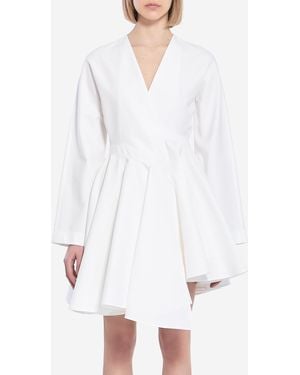 Alaïa Short Asymmetric Dress - White