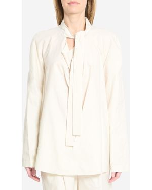 Lemaire Ascot Collar Blouse - White