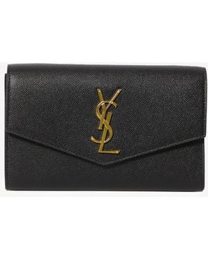 Saint Laurent Uptown Pouch With Chain - Black