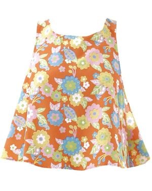 Jeremy Scott Floral Top - Orange
