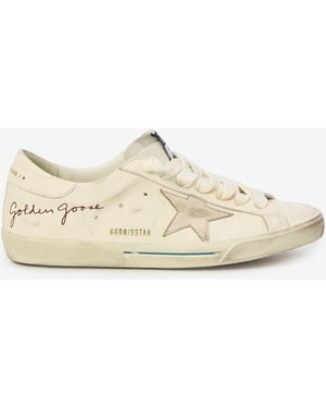 Golden Goose Super Star Trainers - Natural