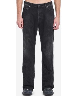 Balenciaga Distressed Relaxed Jeans - Blue