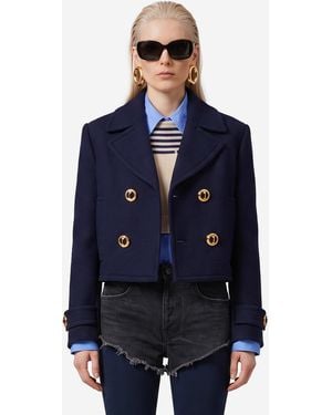 Balenciaga Caban Cropped - Blu