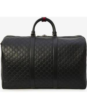 Gucci Gg Emblem Duffle Bag Large - Black