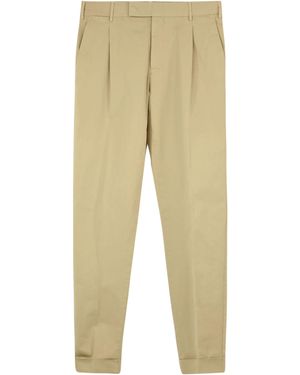 PT Torino Cotton Trousers - Natural