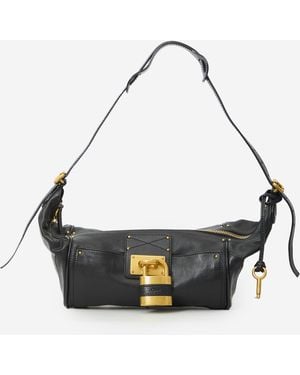 Chloé Grained Leather Paddington Crossbody Bag - White
