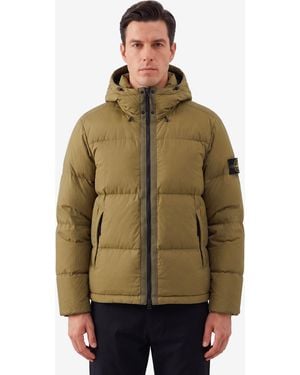 Stone Island Cordura Ripstop Down Jacket - Green