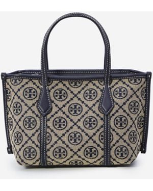 Tory Burch Perry T Monogram Shopping Mini Bag - Blue