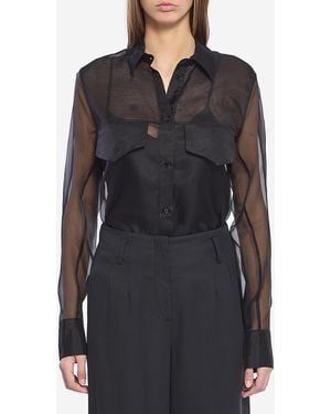 FEDERICA TOSI Silk Organza Shirt - Black