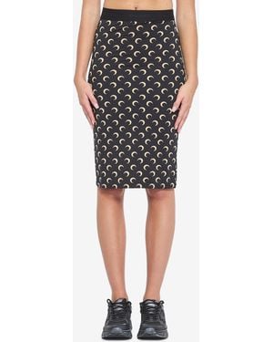 Marine Serre Moon Jersey Skirt - Black