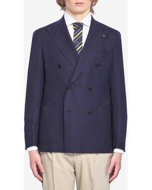 Tagliatore Super 110S Virgin Wool Jacket - Blue