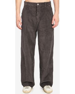 Ami Paris Corduroy Velvet Trousers - Grey