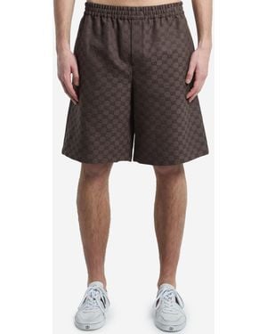 Gucci Gg Fabric Shorts - Grey