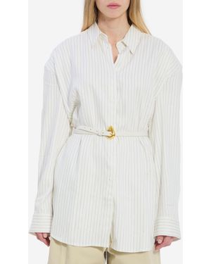Frankie Shop Oana Fluid Buttonup Shirt - White