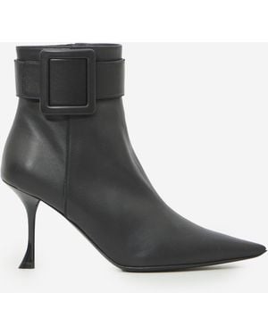 Roger Vivier Viv Ville Booties - Black