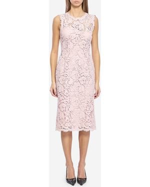 chinese dress ladies Dolce & Gabbana Black Floral Lace Sheath Sleeveless Mini Dress