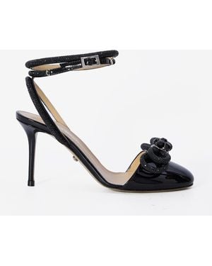 Mach & Mach Double Bow Closed Toe Sandals - Black