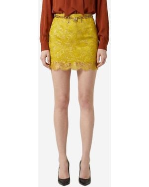 Saint Laurent Gonna Mini Barocca - Giallo
