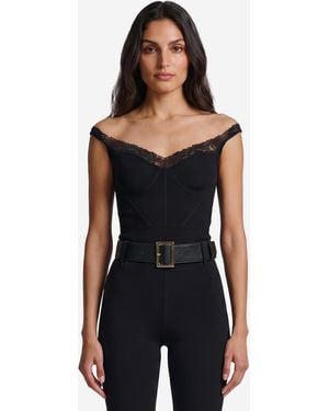 Self-Portrait Knit Top - Black
