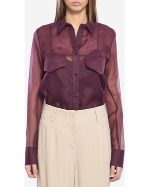 FEDERICA TOSI Silk Organza Shirt - Purple