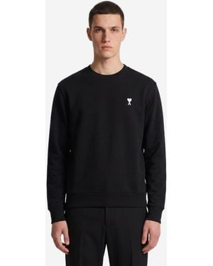 Ami Paris Ami De Coeur Crewneck Sweatshirt - Black