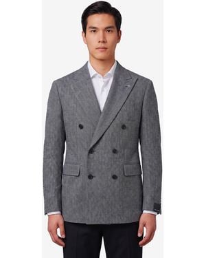 Tagliatore New York Doublebreasted Virgin Wool And Cashmere Jacket - Grey