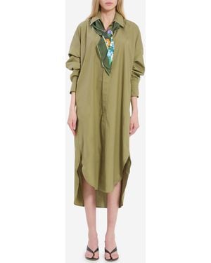 Frankie Shop Bloom Organic Cotton Shirt Dress - Green