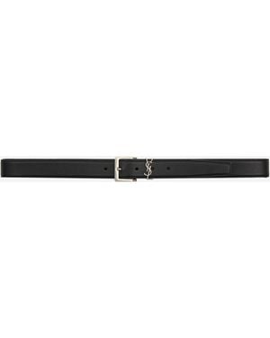 Saint Laurent Cassandre Belt - White