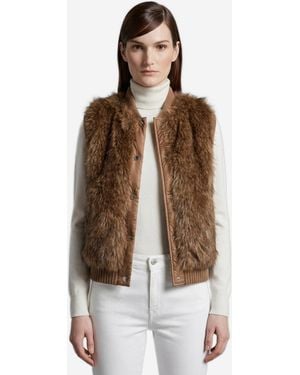 Moncler Padded Wool Vest - Brown