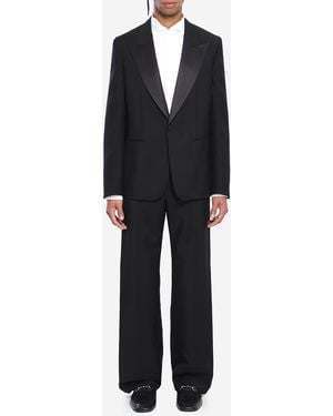 Gucci Fine Mohair Wool Fabric Suit - Black