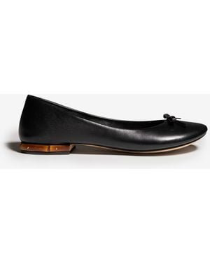 Gucci Ballerina Shoes With Bamboo - White