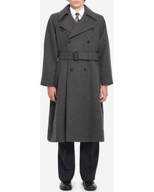 Saint Laurent Long Coat - Black