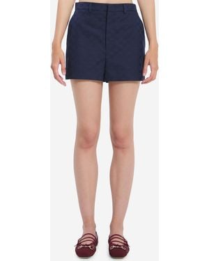 Gucci Gg Fabric Shorts - Blue