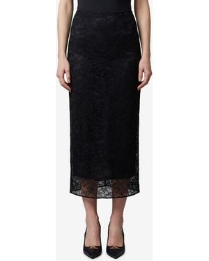Dolce & Gabbana Lace Midi Skirt - Black